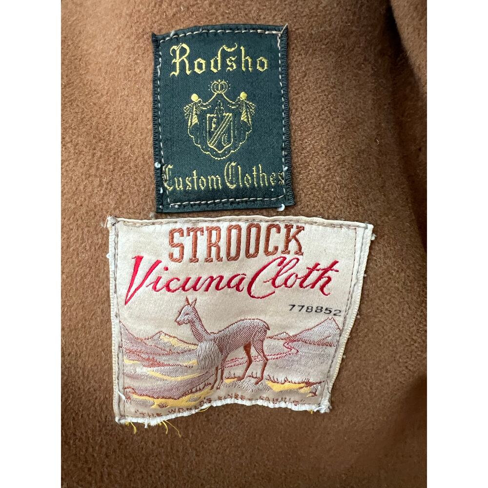 EXTREMELY RARE 1963 Vintage Stroock Vicuna Trench Overcoat Scarf Collectible JL - Picture 11 of 16